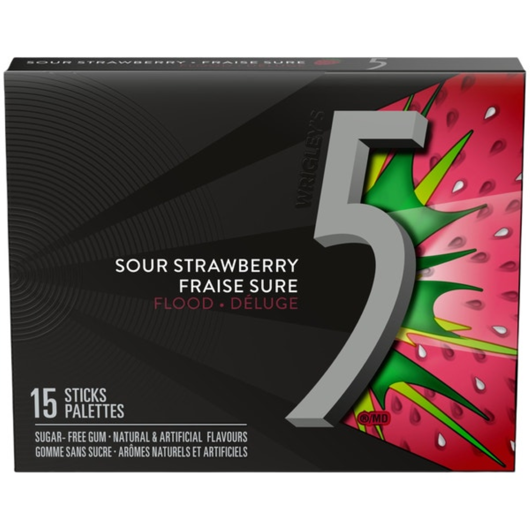 FLORIDA STRAWBERRY 5 STICK GUM